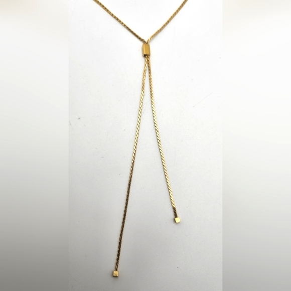 Vintage Monet gold lariat necklace - Picture 4 of 6